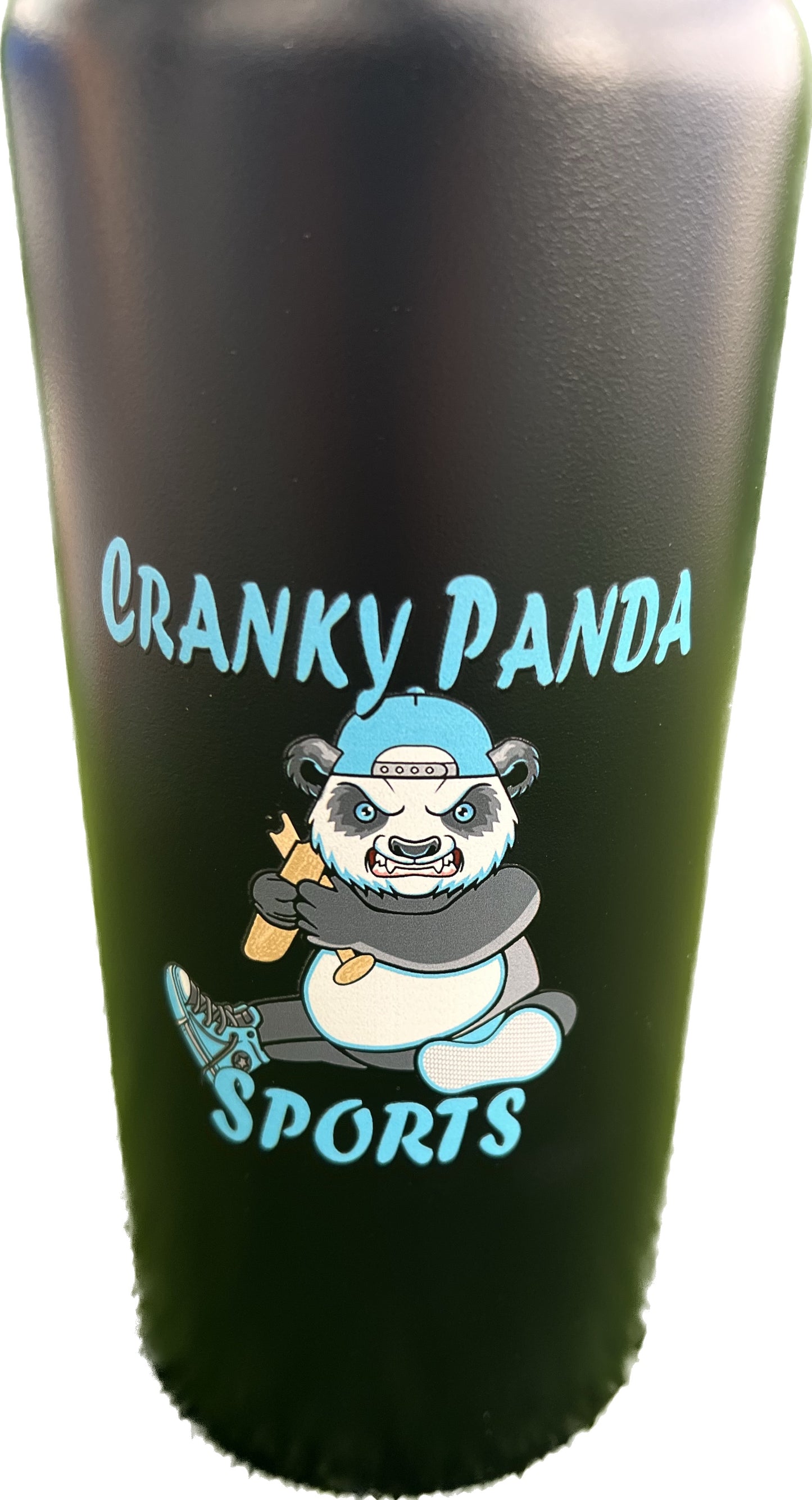 Black Premium Large Cranky Panda Tumbler