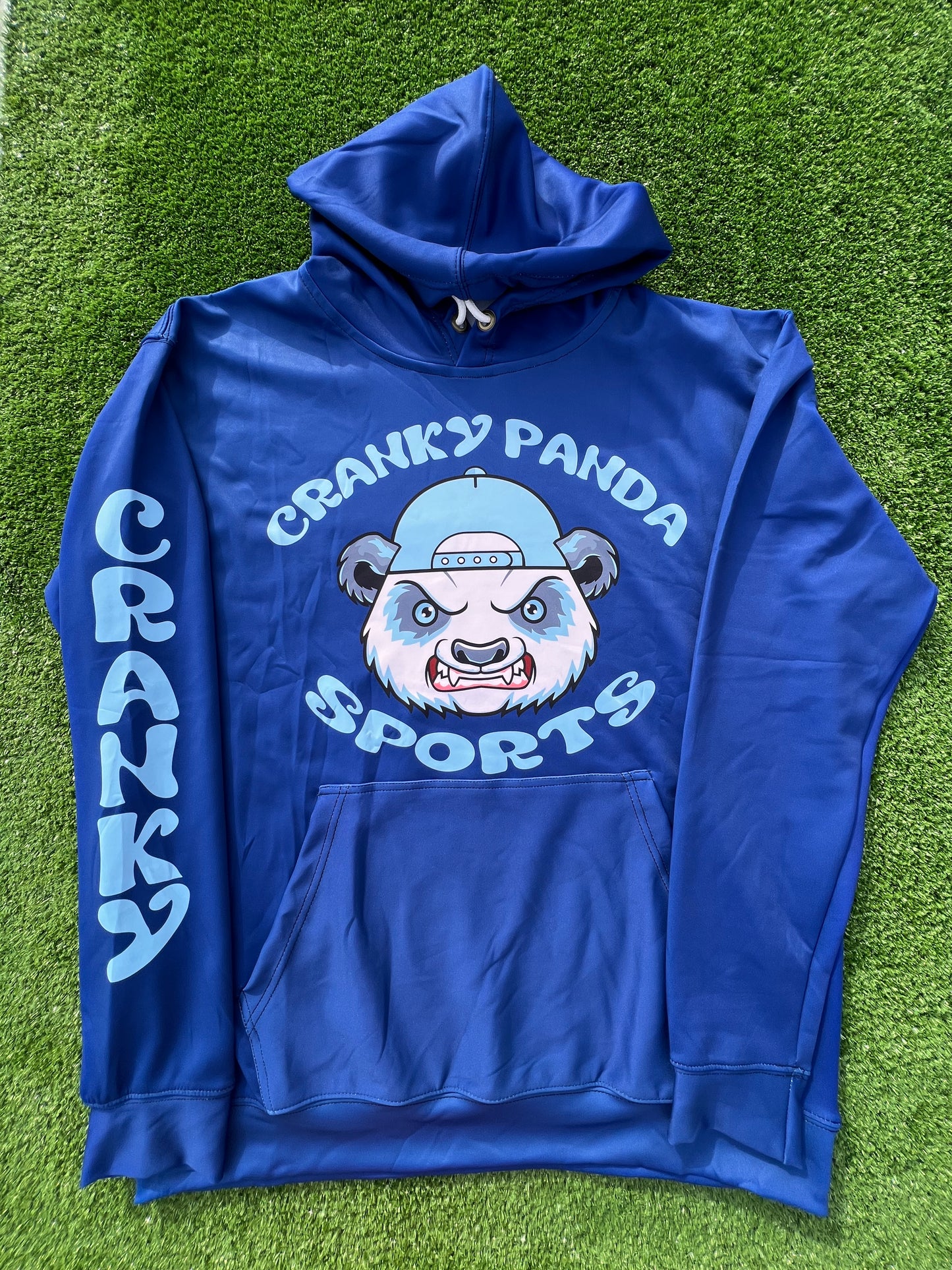 Navy and Baby Blue Unisex Long Sleeve Scuba Hoodie