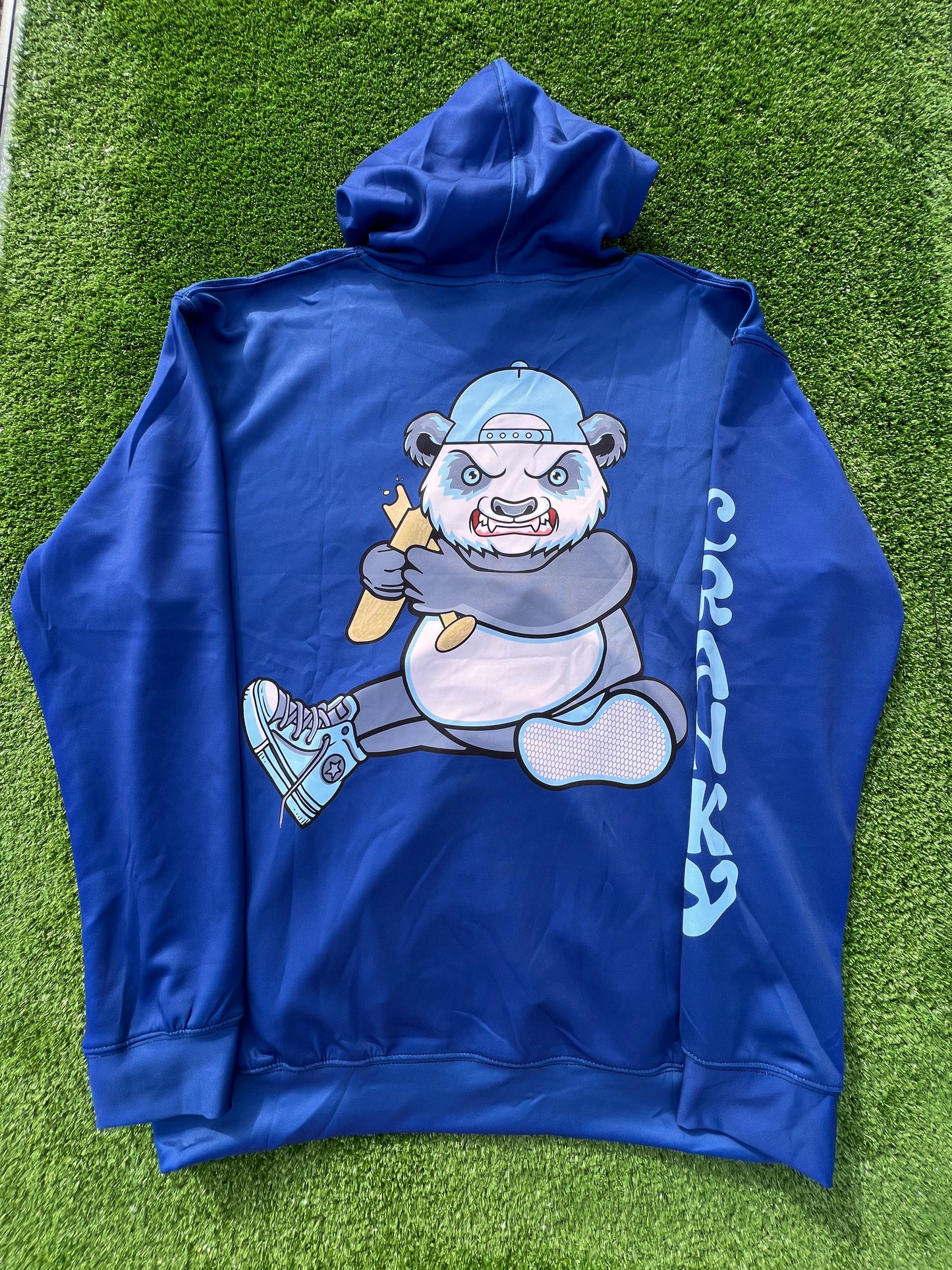 Navy and Baby Blue Unisex Long Sleeve Scuba Hoodie