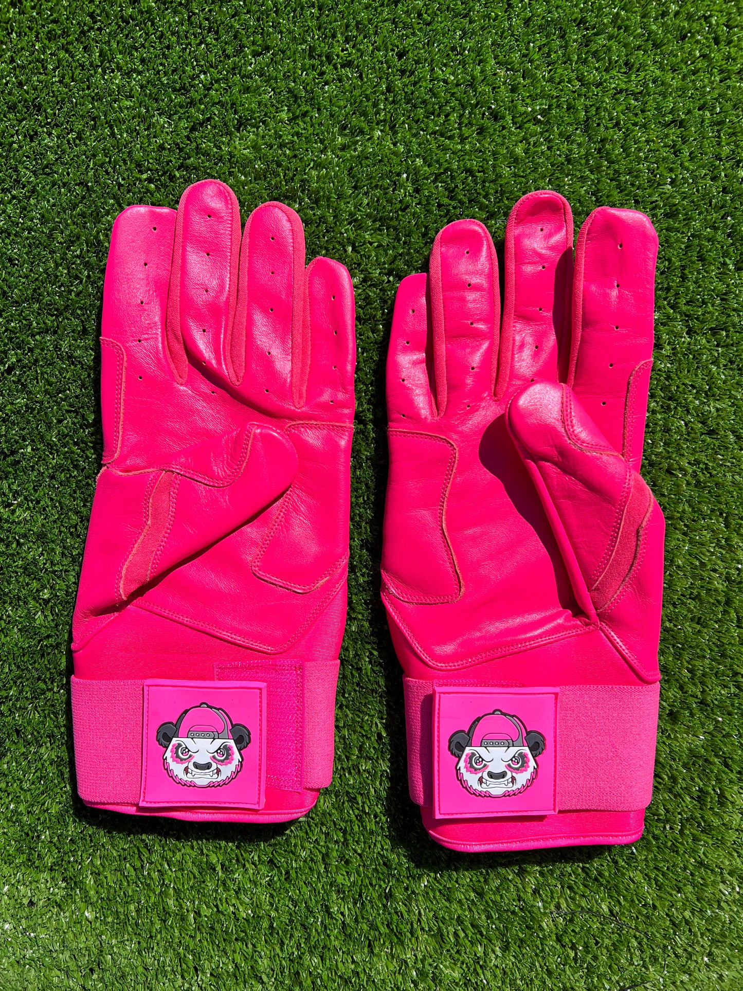 Pink Wide Cuff Batting Gloves