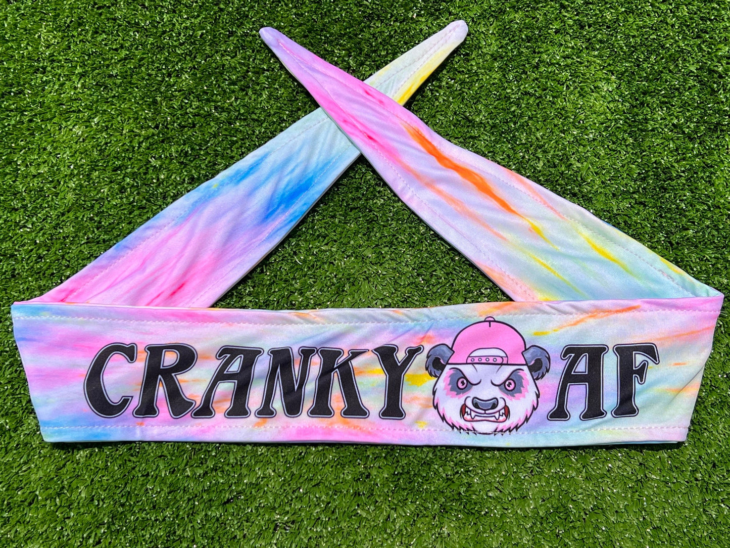 pastel tie die unisex headband by cranky panda sports