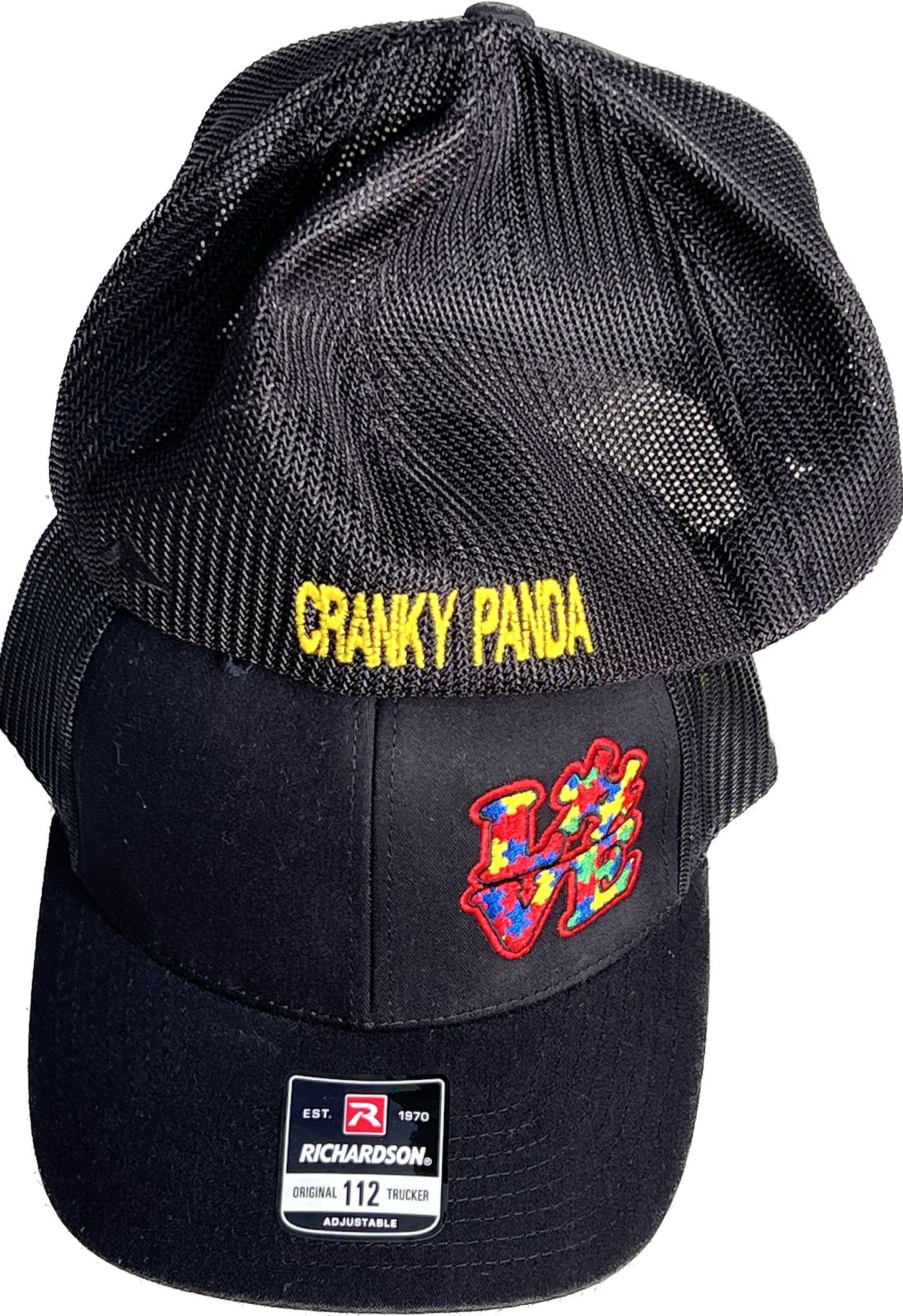 cranky panda sports autism awareness fitted hat