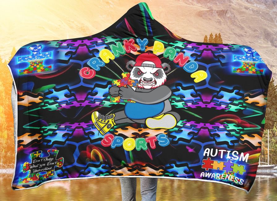 Autism Awareness Ultra Soft Fleece Hooded Blanket