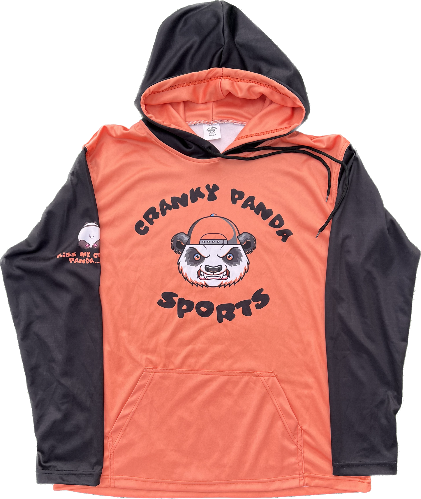Peach and Black Lightweight Unisex Hoodie