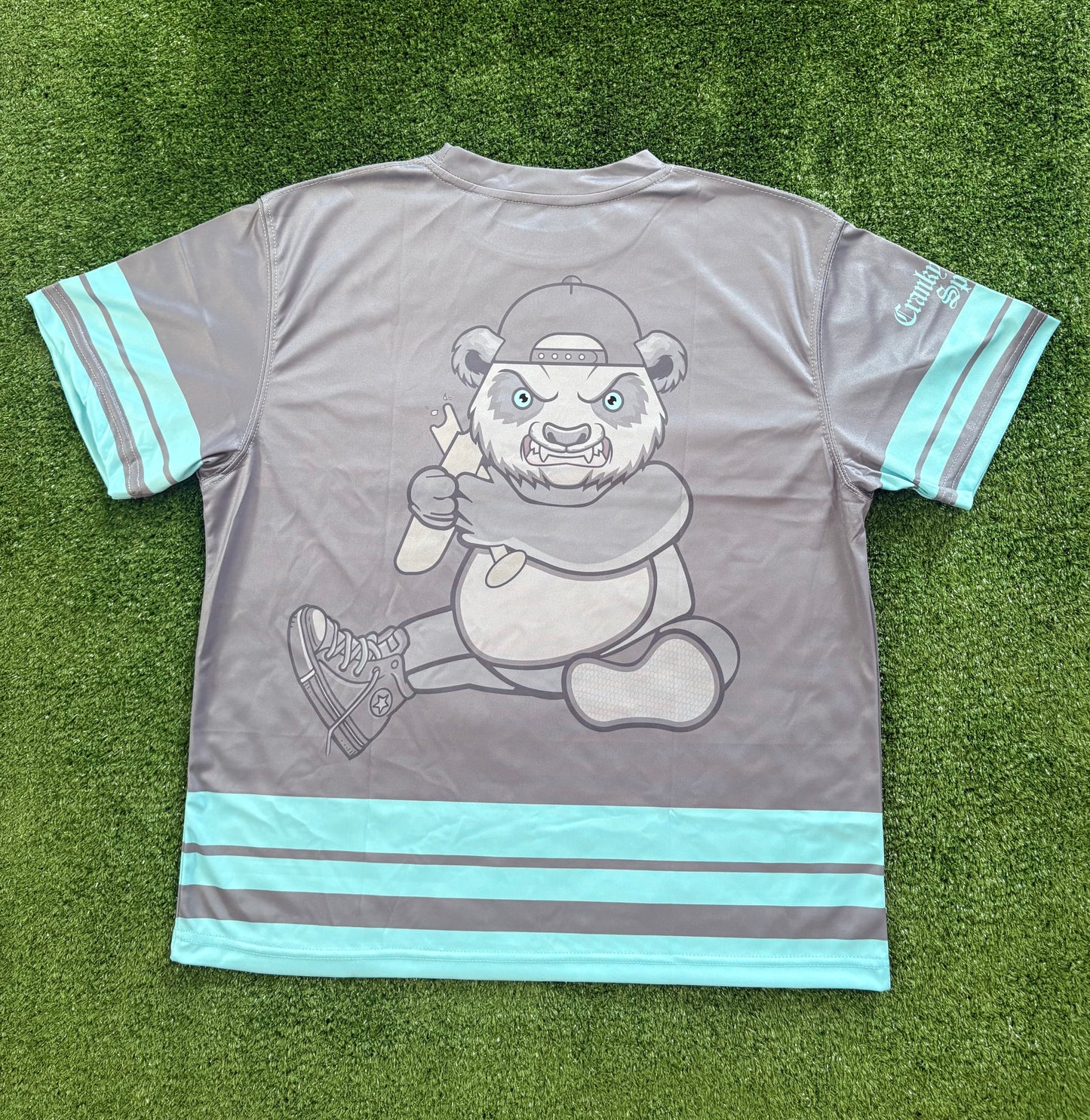 Gray and Tiffany Blue Unisex Softball Jersey