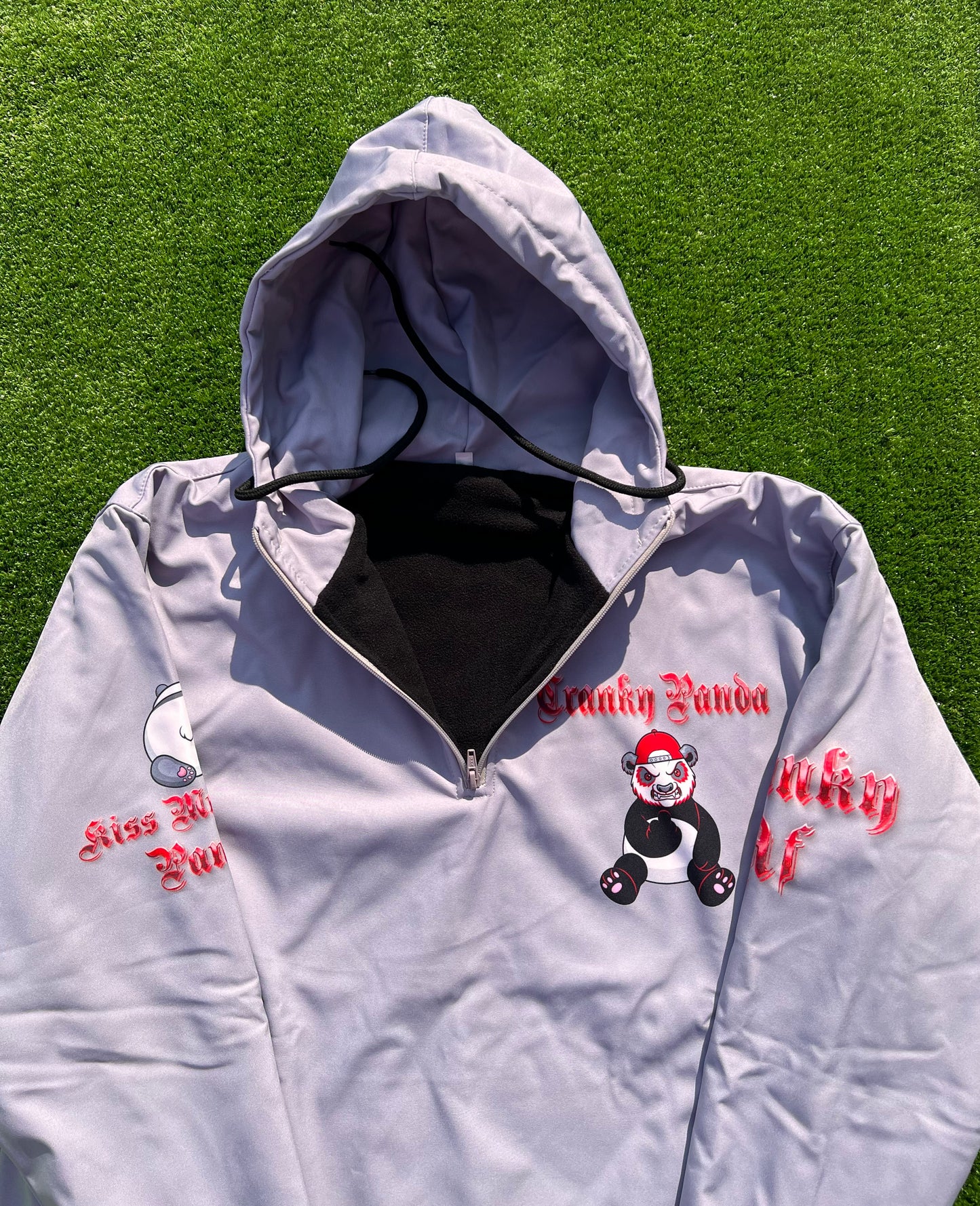 Gray and Red GFY Unisex Heavyweight Jacket