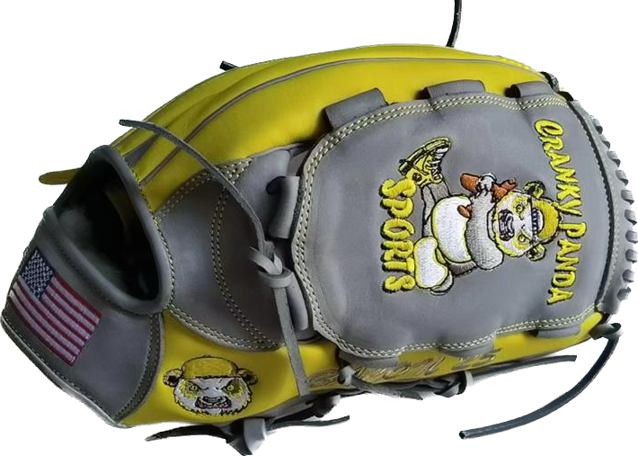 Yellow and Gray Fielding Custom Web Glove