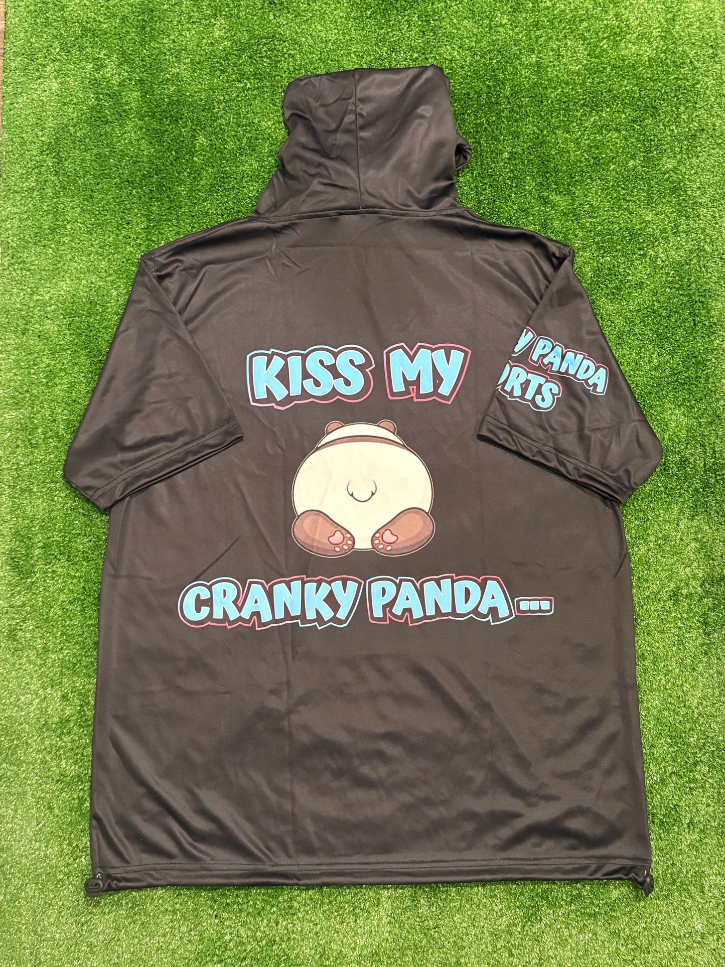 Black I’m A Cranky Panda Short Sleeve Hoodie