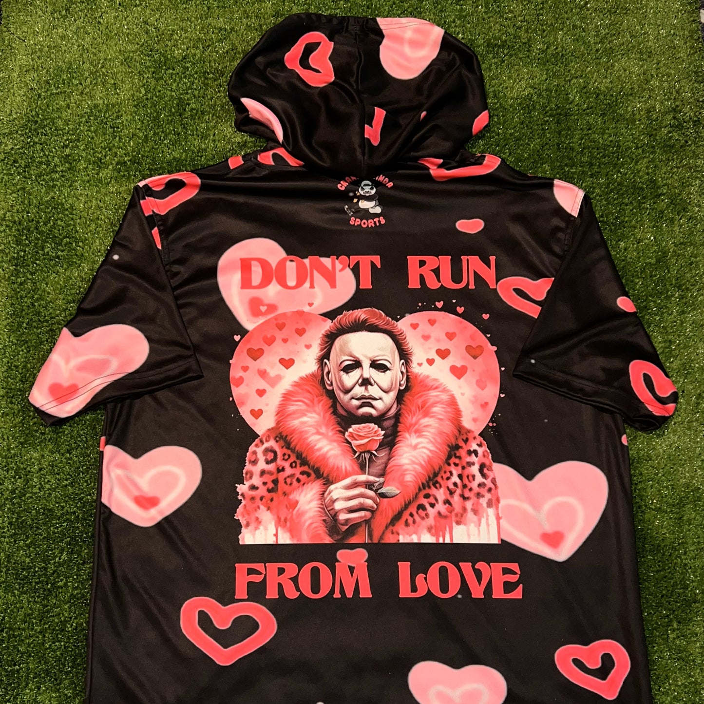 Black Love Hurts Unisex Short Sleeve Hoodie