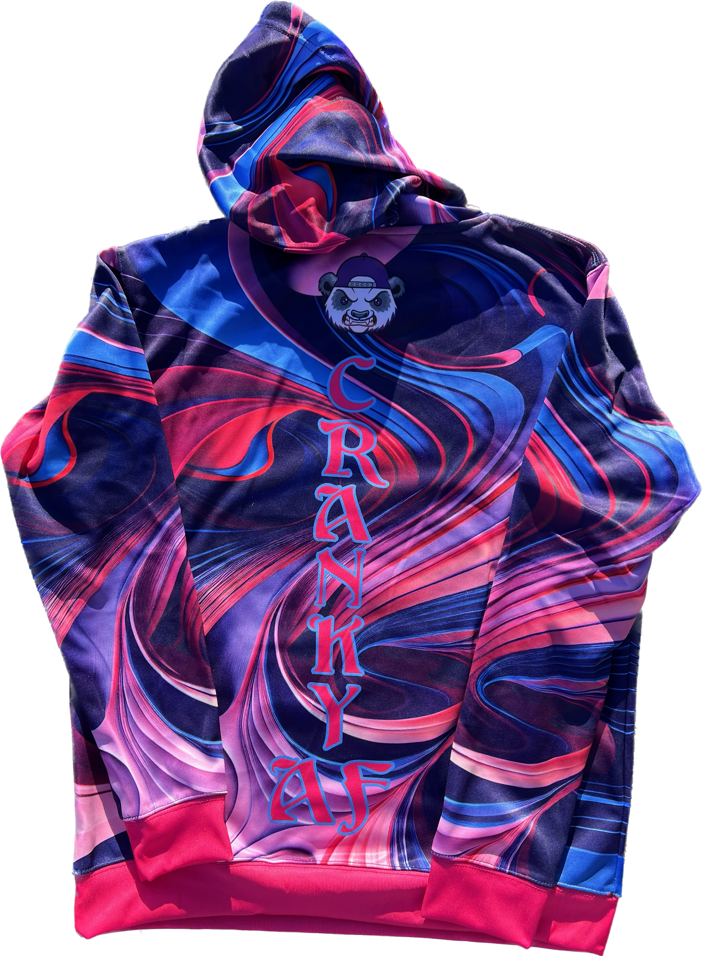 Pink & Blue Swirl Unisex Fleece Hoodie