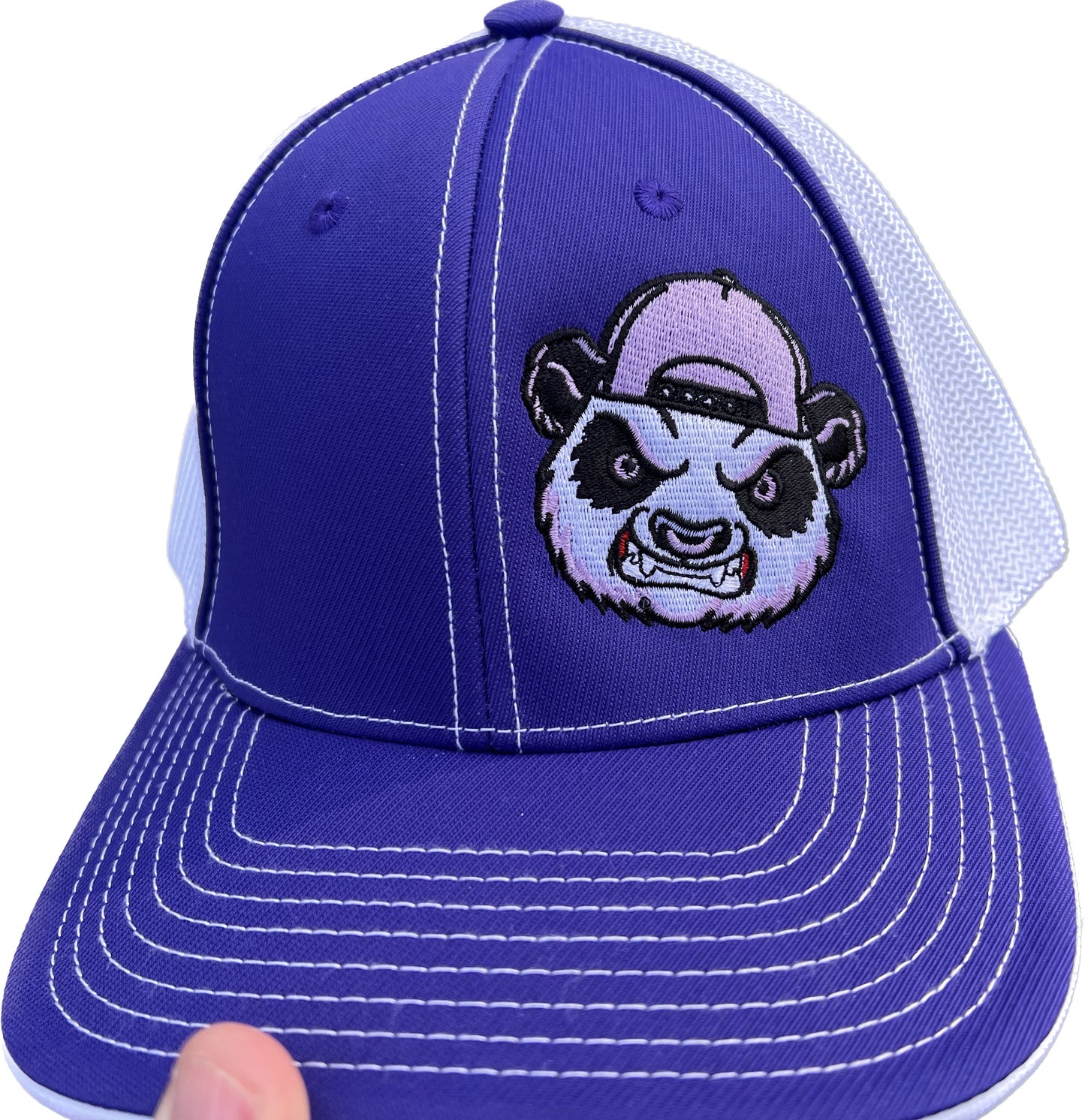Purple and White Fitted Hat