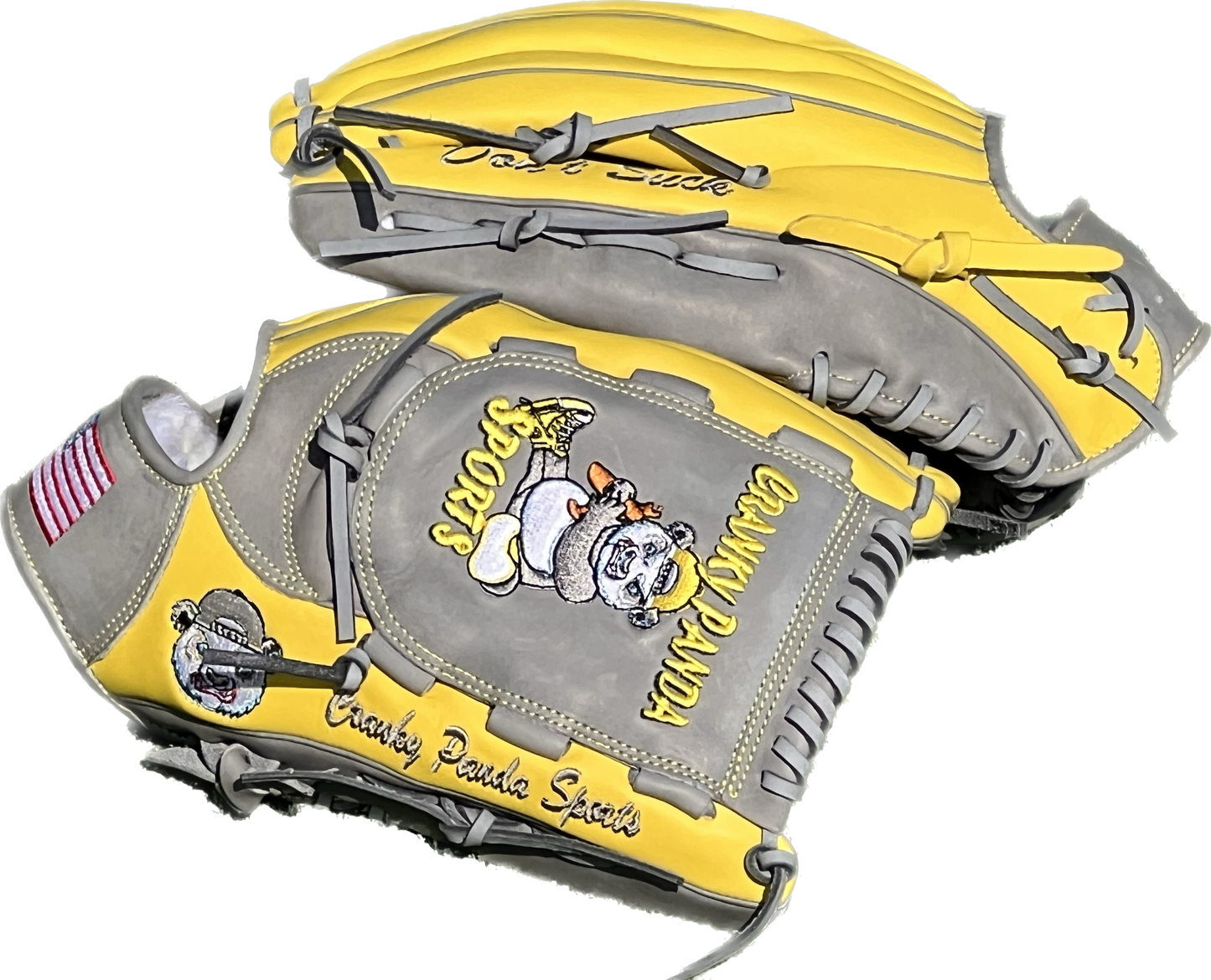 Yellow and Gray Fielding Custom Web Glove