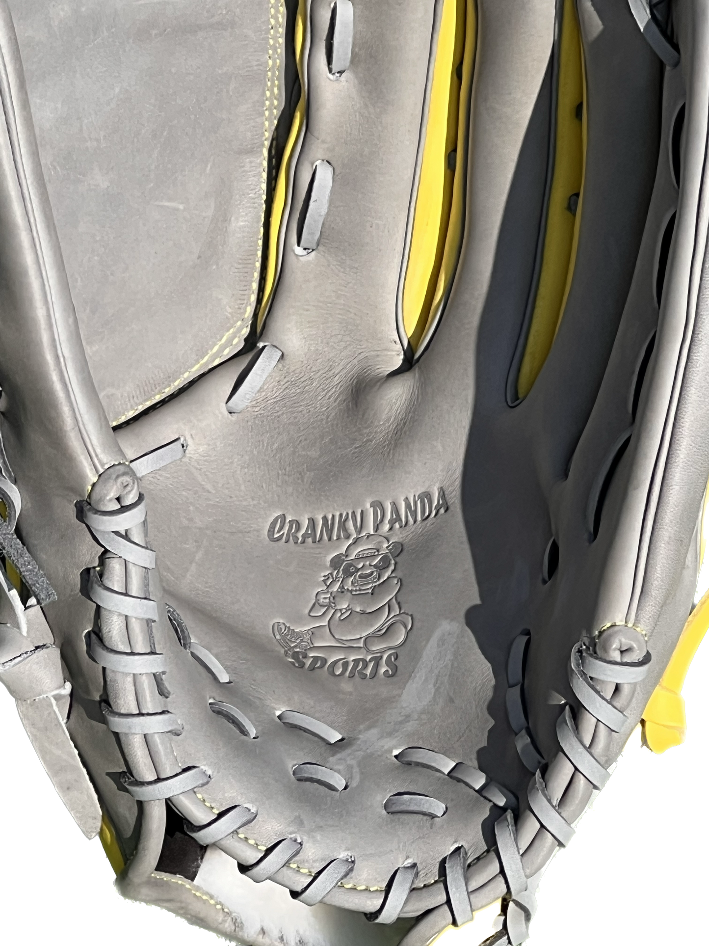 Yellow and Gray Fielding Custom Web Glove