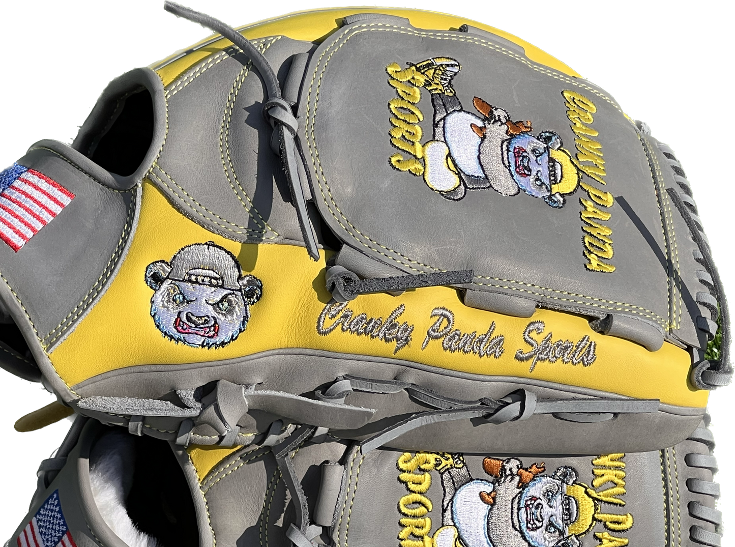 Yellow and Gray Fielding Custom Web Glove