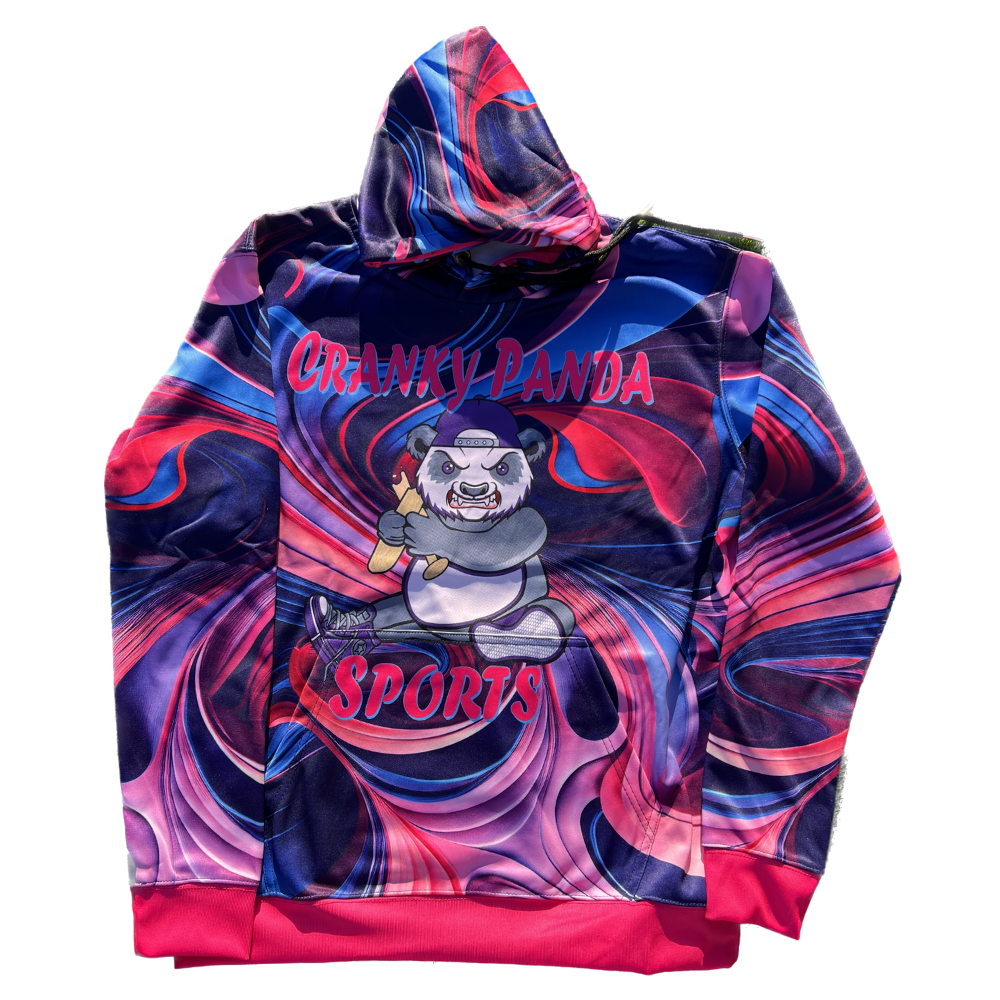 Pink & Blue Swirl Unisex Fleece Hoodie