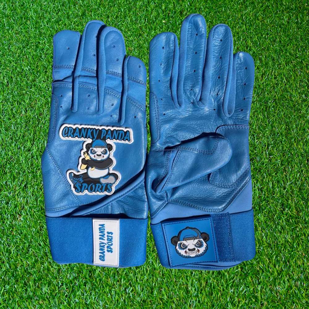 Columbia Blue Wide Cuff Batting Gloves