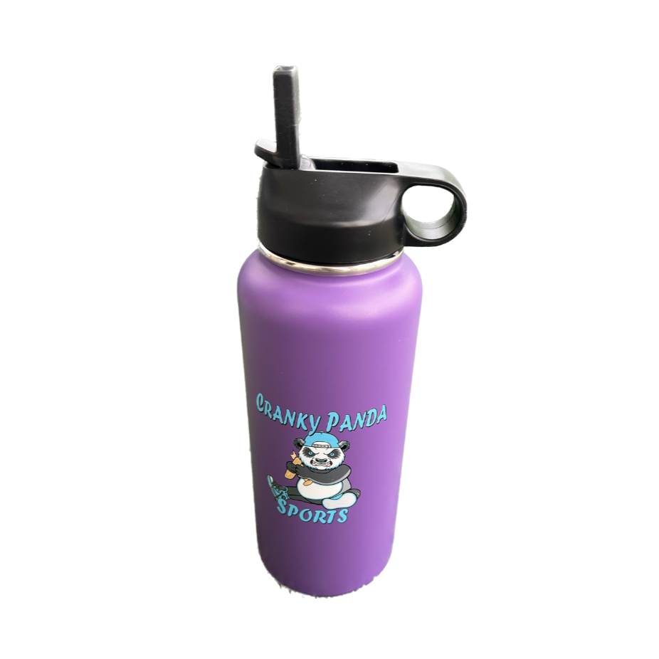 Purple Premium Large Cranky Panda Tumbler