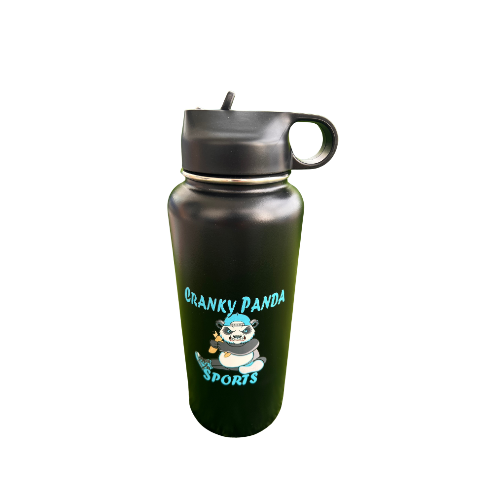 Black Premium Large Cranky Panda Tumbler