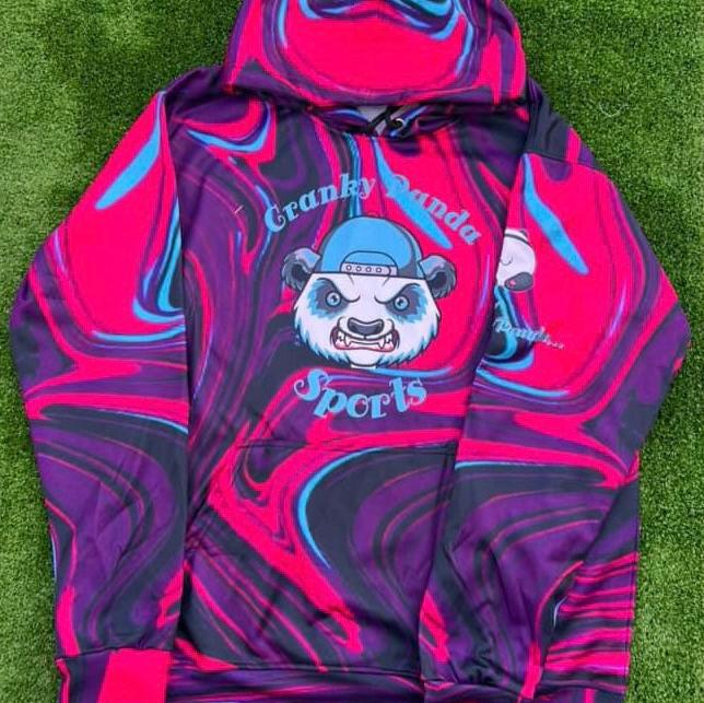 Pink & Blue Swirl Unisex Fleece Hoodie