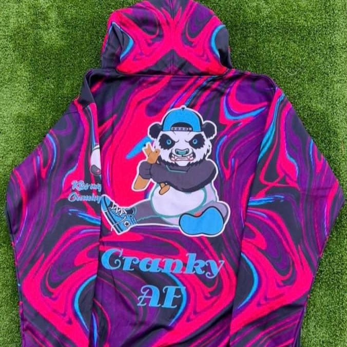 Pink & Blue Swirl Unisex Fleece Hoodie