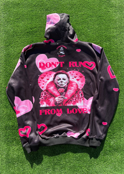 Black Love Hurts Michael Myers fleece Halloween Unisex Fleece Hoodie