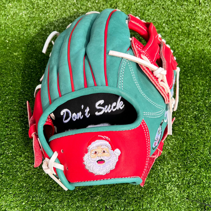 Red and Green Christmas Fielding Glove RHT - H Web