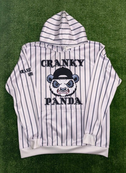 White Pinstripe Hoodie