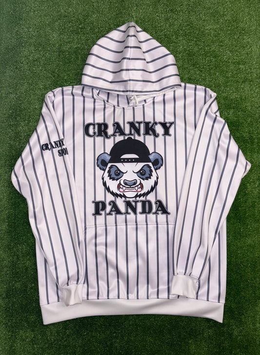 White Pinstripe Hoodie