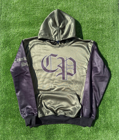 Olive Green CP Cranky Panda Unisex Fleece Hoodie
