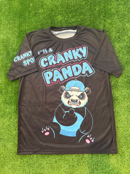 Black I’m A Cranky Panda Unisex Softball Jersey