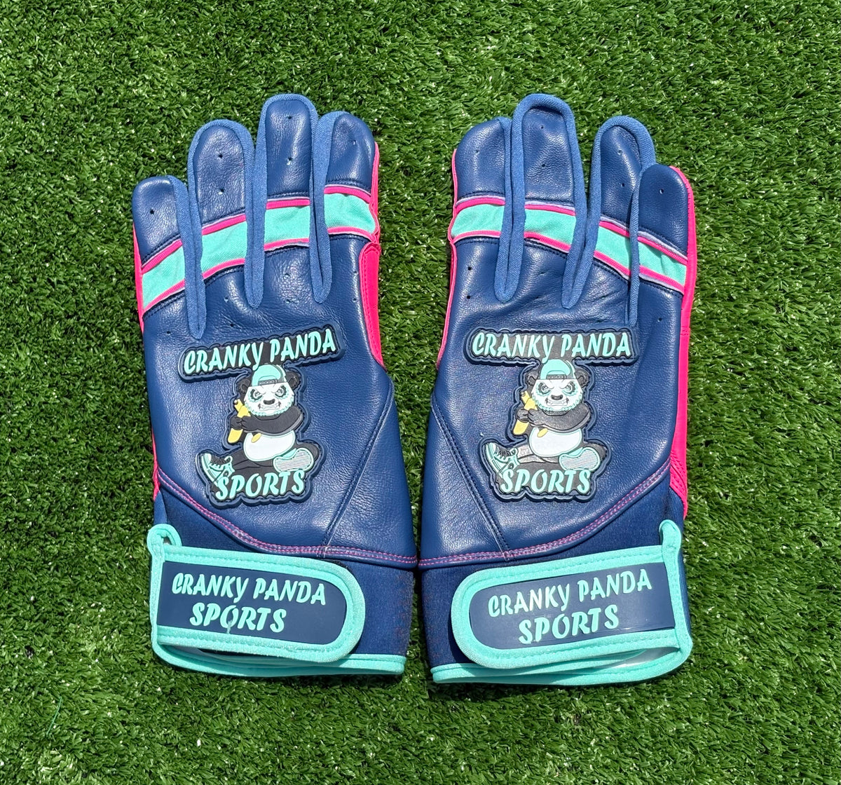 Navy Blue / Hot Pink Batting Gloves