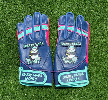 Navy Blue / Hot Pink Batting Gloves