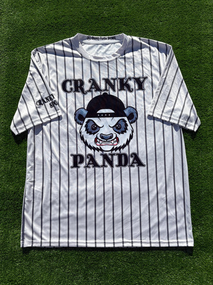 White Pinstripe softball jersey