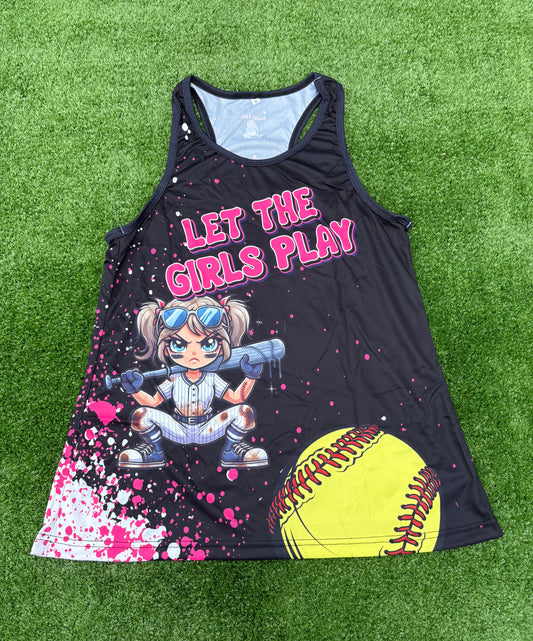 Women’s Racerback, Unisex fit Let The Girls Play