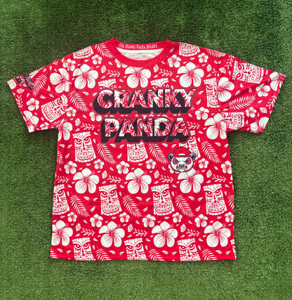 Red Tiki Beach style  Unisex Softball Jersey