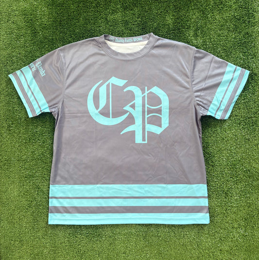 Gray and Tiffany Blue Unisex Softball Jersey