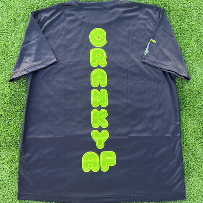 Black with Green Eyes Unisex Softball Jersey