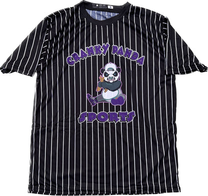 Black and White Pinstripe Unisex Softball Jersey