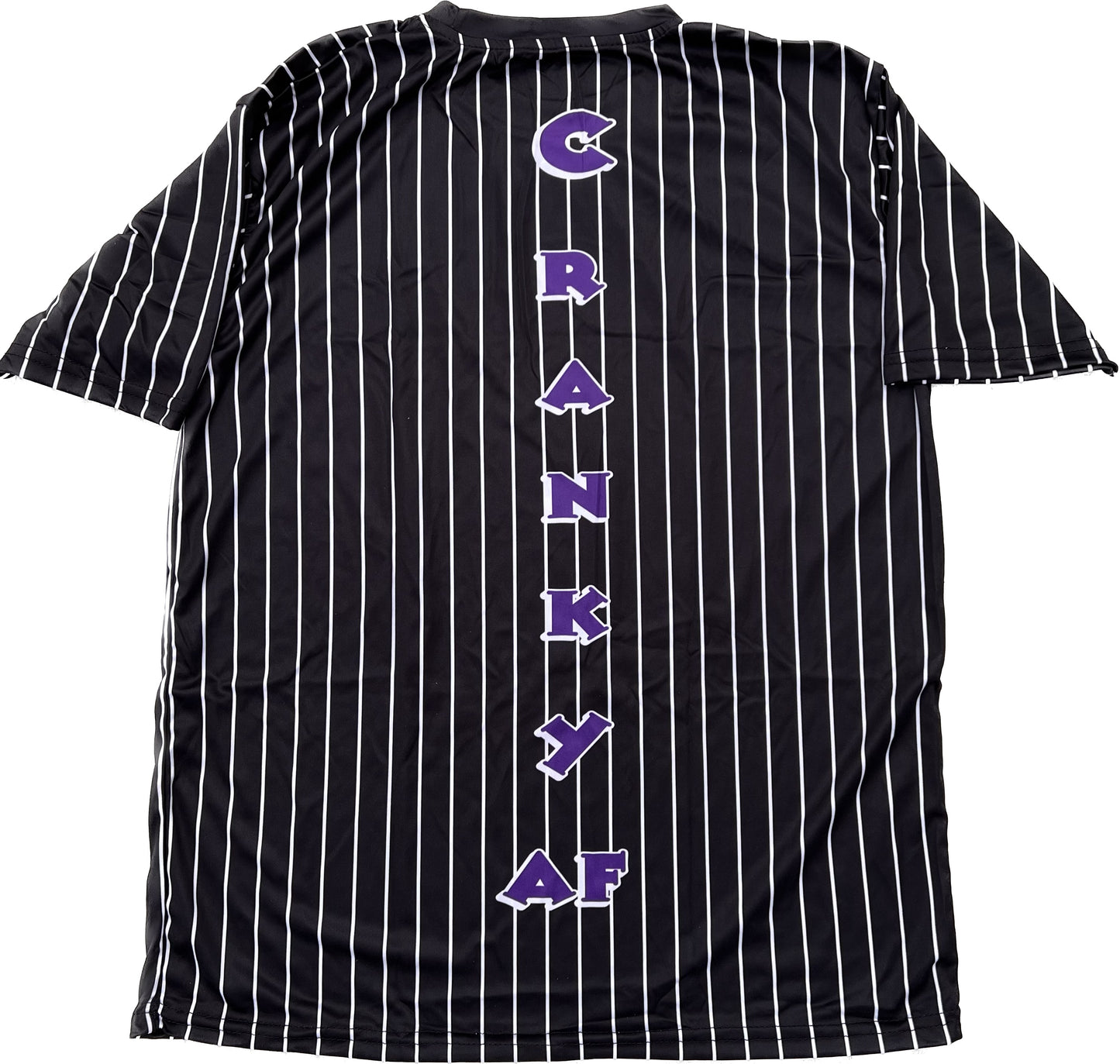 Black and White Pinstripe Unisex Softball Jersey