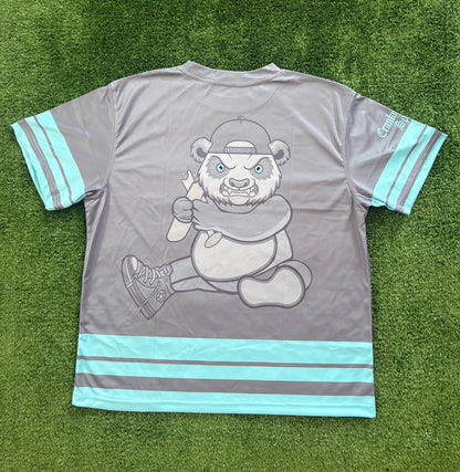 Gray and Tiffany Blue Unisex Softball Jersey