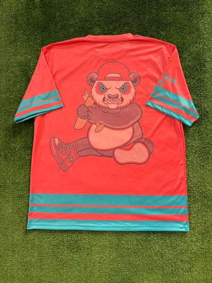 Coral and Tiffany Blue Unisex Softball Jersey