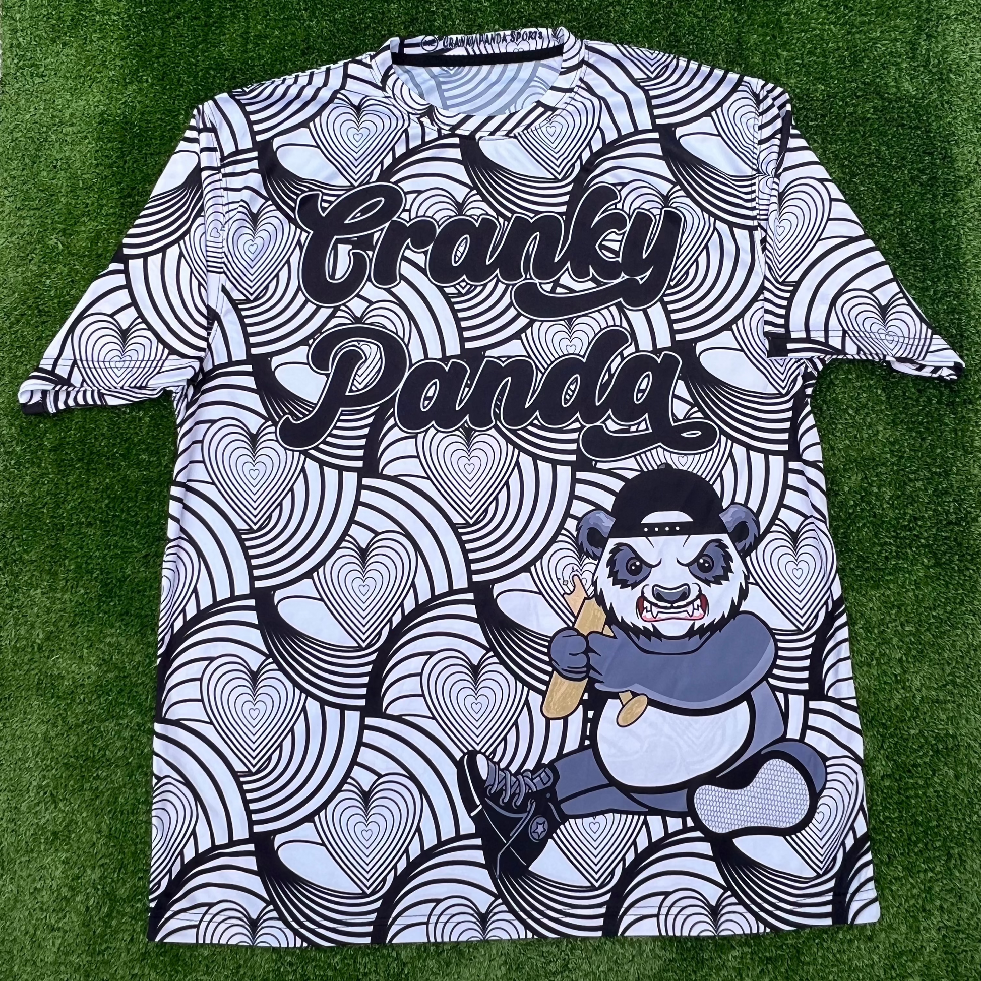 CRANKY PANDA SPORTS BLACK AND WHITE SWIRL JERSEY
