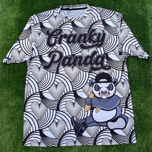 CRANKY PANDA SPORTS BLACK AND WHITE SWIRL JERSEY