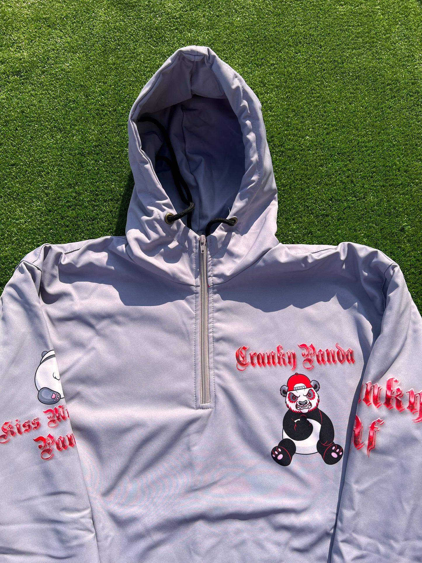 Gray and Red GFY Unisex Heavyweight Jacket