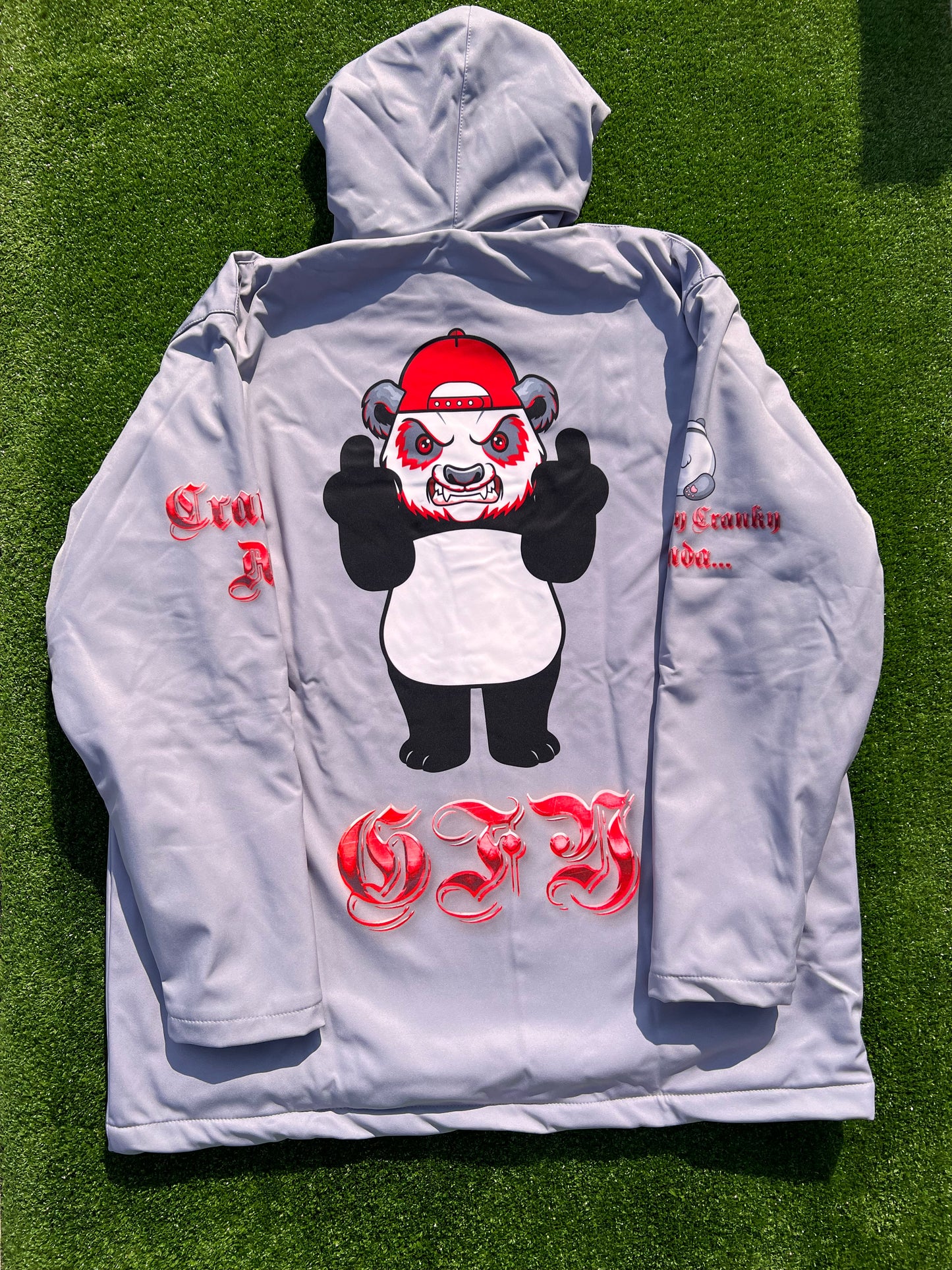 Gray and Red GFY Unisex Heavyweight Jacket