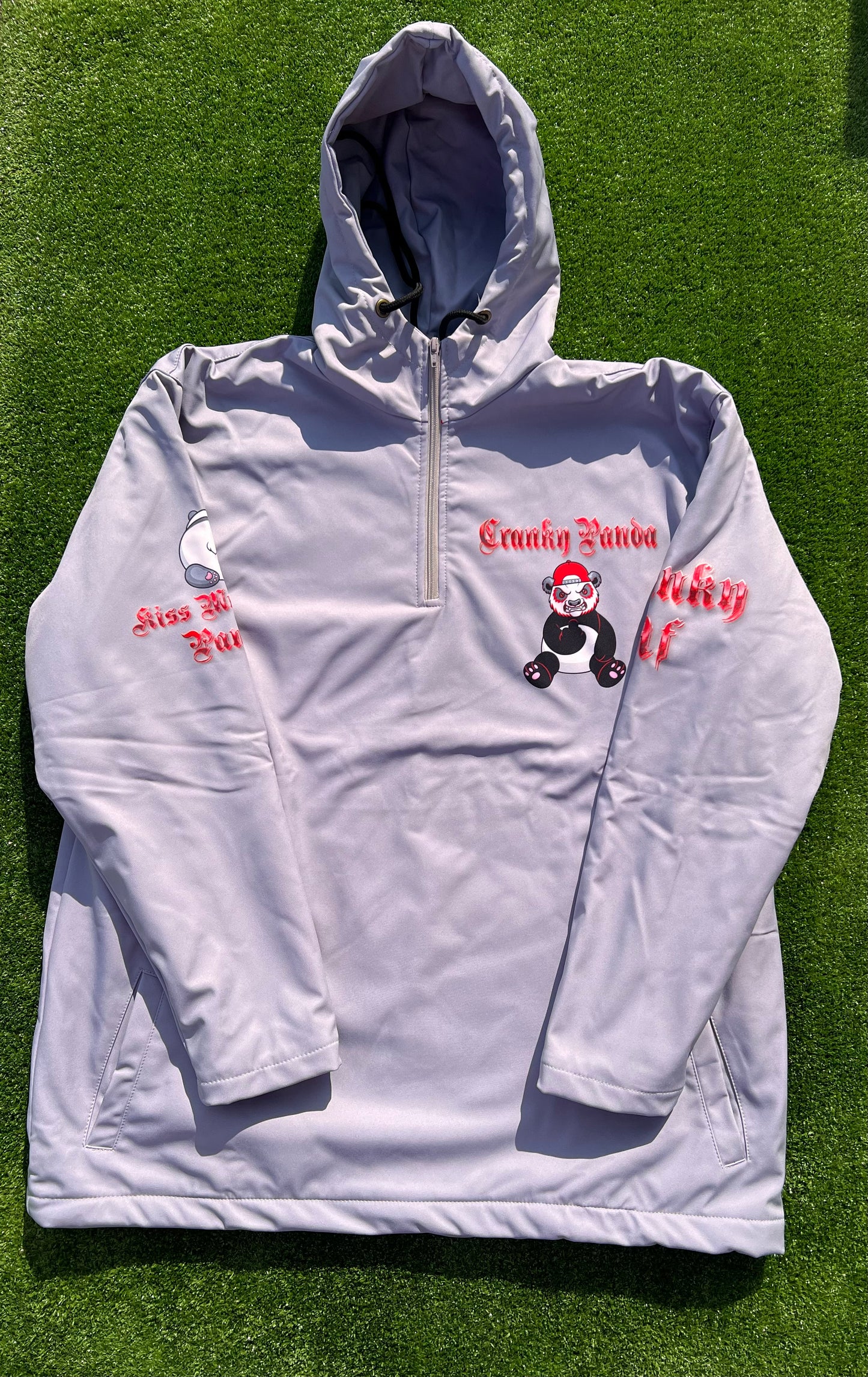 Gray and Red GFY Unisex Heavyweight Jacket