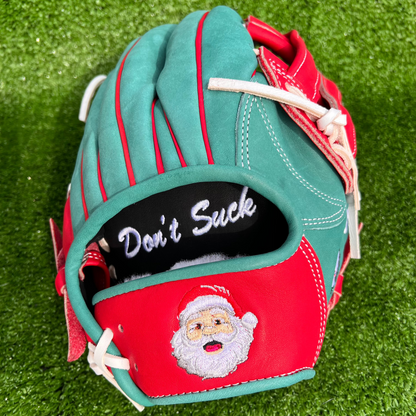 Red and Green Christmas Fielding Glove RHT - H Web