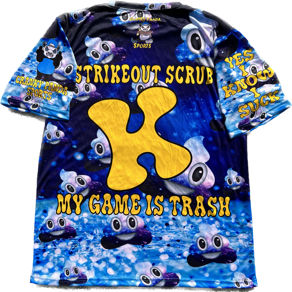 Slowpitch Strikeout Softball Jersey by Cranky Panda Sports