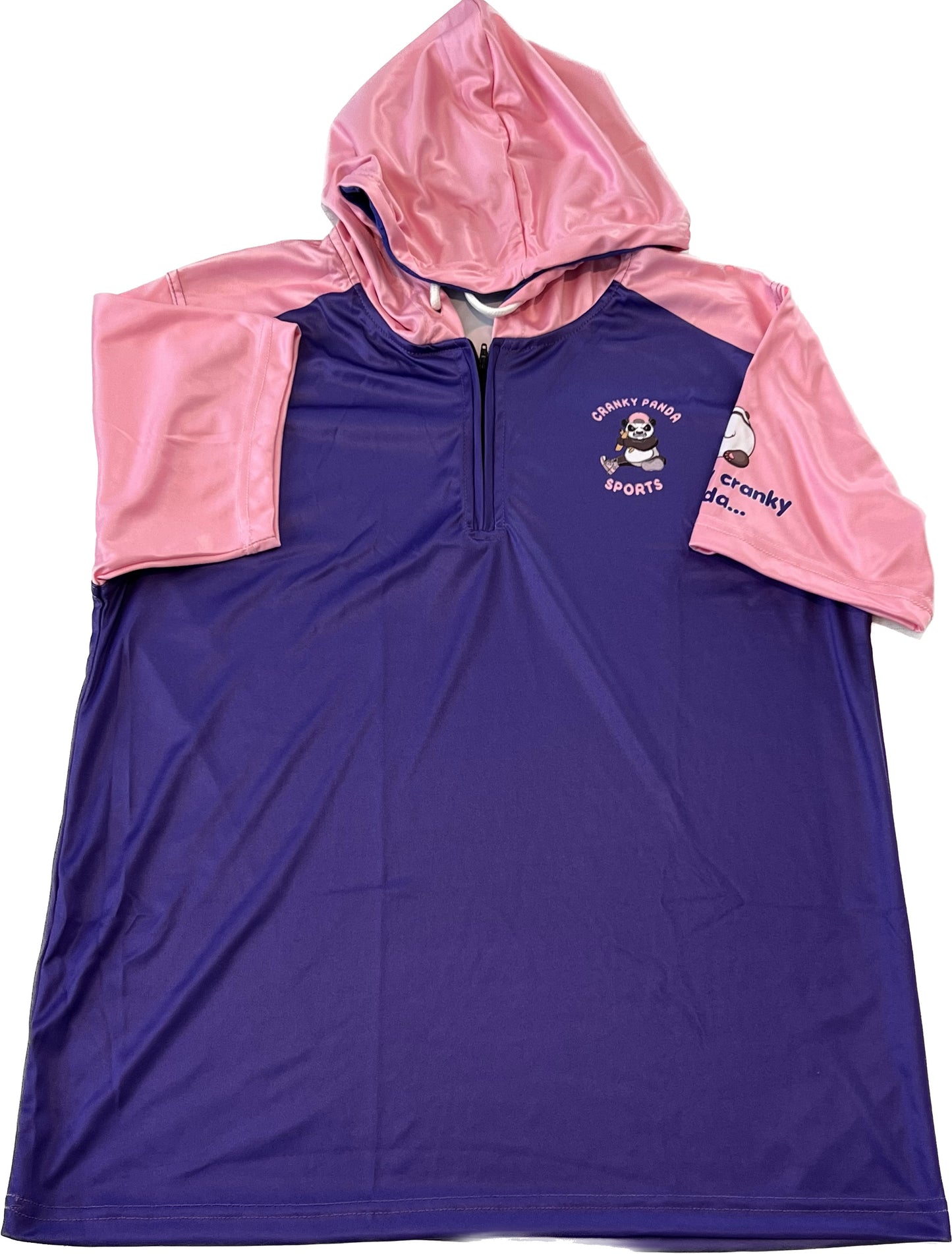 Purple and Pink Short Sleeve Hoodie