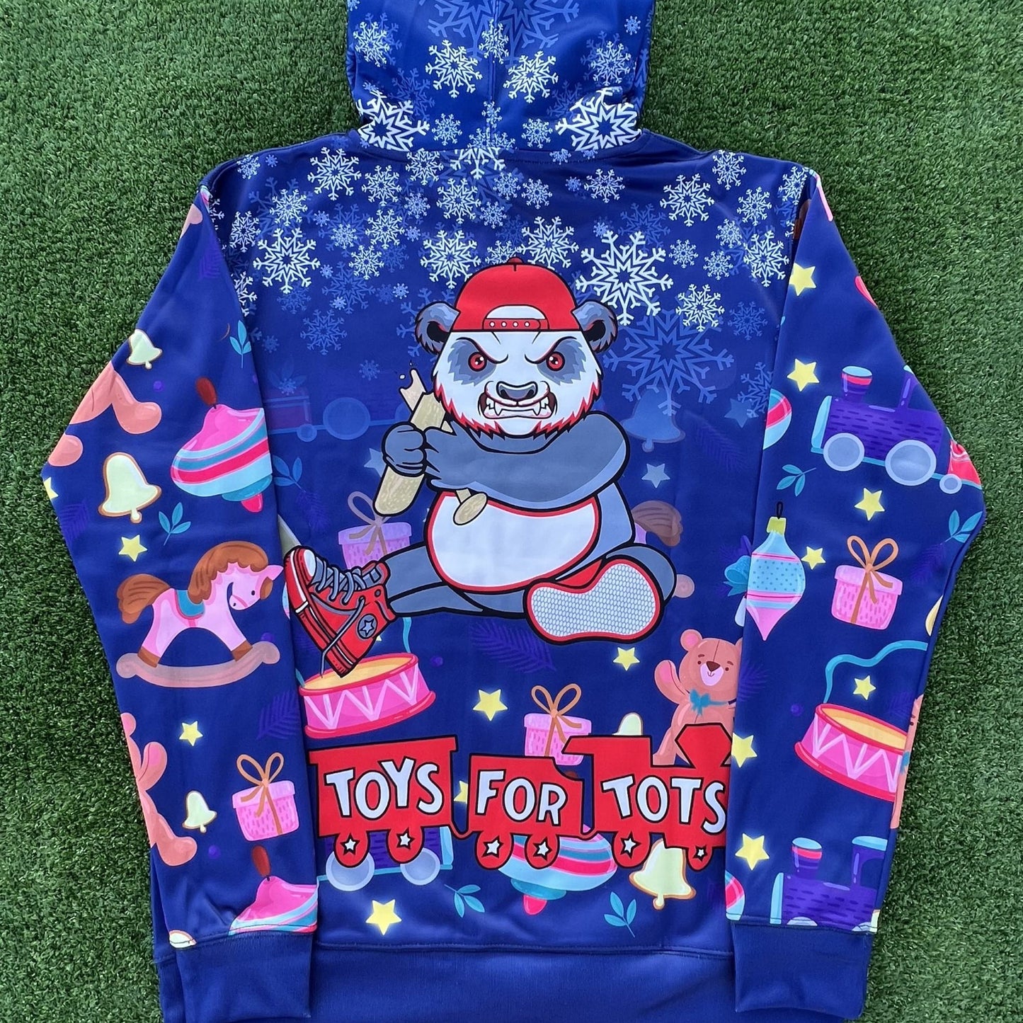 Cranky Panda Toys for Tots Unisex Fleece Hoodie (2024)